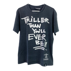 Algierz Triller Than You'll Ever Be Gray Skater White T-Shirt Tee Large